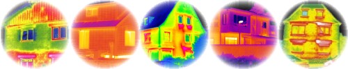Afbeelding 5 x woningen infrarood thermografie isolatie energie verlies probleem